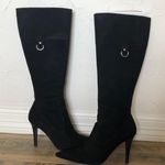 Ralph Lauren Black Suede Knee-high Boots (designer Brand) Photo 0