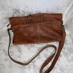 CIVICO 9 Cognac Brown Genuine Leather Cross Photo 3
