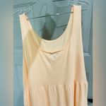 J.Crew  Womens L Sleeveless Tiered Cotton Maxi Midi Dress Pastel peach color Photo 4