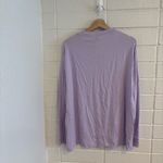 SKIMS NWT boyfriend longsleeve Henley shirt in lily Photo 4