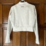 Gymshark  x Whitney Simmons White Fuzzy Jacket Size XS Full Zip Athletic Crop Photo 2