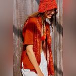 Free People Good Vibes Button Down Shirt Tee Size Large Photo 1