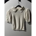 Universal Threads Universal Thread Knit Top XS Short Sleeve Peter Pan Collar Pullover Beige Photo 1