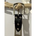 Vintage Chainmail Belt Woven Metal Decorated‎ With Concho Sz 32 37" Western Black Photo 5