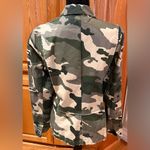 Zadig & Voltaire  Virginia Camo Raw-Edge Button-Front Cotton Blazer Jacket Large Photo 6