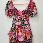 Crystal Sky boutique floral cheetah dress sz Medium Purple Photo 0