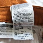 Levi's Vintage 90's Rust Burnt Orange 511 Slim Fit Jeans W30 L32 Mid-Rise Photo 8