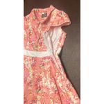 Hearts & Roses London Pink Floral Retro Dress Sze 14 Tradwife Rockabilly Pinup Photo 3