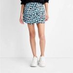 Target Future Collective Wrap Cargo Skirt Womens Size 12 Linen Blue Ditsy Floral NEW‎ Photo 5