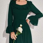 Womens Long Sleeve Ruffle A Photo 0