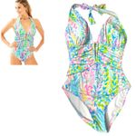 Lilly Pulitzer  Lanai Halter One Piece Swimsuit Size 4 Photo 1