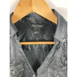 White House | Black Market WHBM Black Long Sleeve Button Down Shirt Satin Size 0 Photo 1