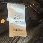 MOTHER Denim Insider Crop Step Fray Jeans in Train Stops Wash Size 25 Black Photo 7