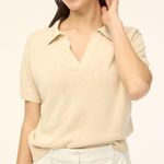 ASOS Women’s Oversized Collared Knit Cotton V-Neck Blouse Size XS Photo 0