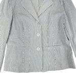 Orvis  Seersucker Three-button Blazer‎ Jacket Lightweight Cotton Stretch Womens 8 Photo 3