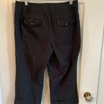 Loft Ann Taylor ‘Ann’ Striped Navy Size 8P Crop Cuffed Pants Photo 9
