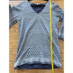 Lavender Brown Blue Eyelet Tunic Dress Large Boho Festival Kimono Sleeve USA Photo 4