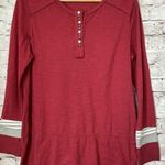 Soft Surroundings  Dark Red Long Sleeve‎ Tunic Women’s Shirt Embellished M Photo 0