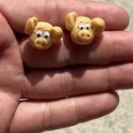 Vintage Ceramic Pig Earrings Farm Animals Piglet Jewelry Women’s Handmade Orange Photo 6