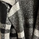Absolutely Famous Plaid Open Front Cardigan Sweater - Black and Gray size XL Photo 3