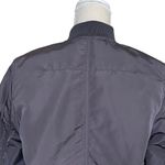 Divided by H&M Women’s Black Bomber Jacket Size 8 Full Zip Ruched Sleeve Pocket Photo 4