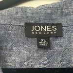 Jones New York Jones‎ New York blue linen button down shirt lagenlook XL Photo 1