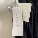 Azazie NWT  Delphina Black A-Line Strapless Floral Burnout Convertible Midi Dress Photo 7