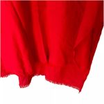 Umgee Women’s Sz L Red Tunic Top Blouse Roll Tab Sleeves High Low Hem Holiday Photo 2