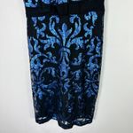 The Limited Sheath Dress 6 Black Blue Sequin Mesh Overlay Cocktail Party Glam Photo 2