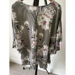 Plus Curvy 3X Oversized Lightweight Olive Green with Pink White Florals Size undefined Photo 6