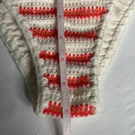 Aerie  Crocheted bikini bottoms  NWT Cream and orange/red stripes Size XXS Photo 8