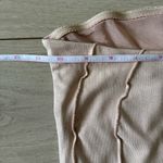 White Fox Boutique NWT White Fox XS Strapless Crop Top Wavy Ribbed Knit Tube Top Beige Neutral Photo 3