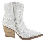 Very G  Western Kady Pearl Bling Rhinestone Booties Cowboy Boots - Size 9.5 Photo 4