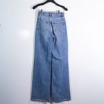 ZARA NEW Women's Straight Leg Cotton Distressed Mid Rise Denim Jeans Blue 2 Photo 3