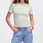 Madewell  NWT Garment-Dyed Ribbed Crewneck
Pocket Tee size medium Photo 1