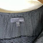 Next  Black Viscose Swiss Dotted Ruffle Witchy Dress Photo 3