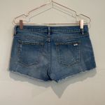 Juicy Couture denim red floral embroidered shorts. Photo 10