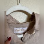 Myrah Penaloza Linen Boxy Minimalist Tunic Shirt Dress Oatmeal One Size Fits All White Size M Photo 4