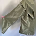 Y2K Sundays by Nubiano Olive Satin Blazer 16 Rhinestone Buttons Bow Back Green Photo 2