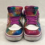 Heelys Motion Plus 77061 White Rainbow Glitter Uni Skate Shoes Youth 4 Women’s 5 Photo 2