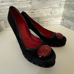 C'N'C Costume National Leather Heeled platform Pump Shoes 7.5 Black Photo 0