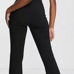 Topshop NWT Black Highwaisted Bengaline Flared Pant With Side Splits Size 12 Photo 1