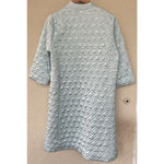 Oscar de la Renta  Neiman Marcus Light Blue Quilted Robe Coat Elegant Luxe Lounge Photo 2