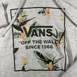 Vans  Off The Wall Womens Large Gray Floral Cropped Graphic Hoodie Sweatshirt Photo 1