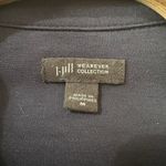 J Jill Wearever Collection Knit Shirt Jacket Button Front Top Navy Blue Medium Photo 3
