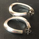 SIMON SEBBAG SSD Sterling Silver Oval Open Hoop Earrings Photo 15