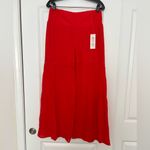 Nanette Lepore  Vibrant Red Wide-Leg Pants Photo 1
