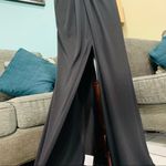 BCBGMAXAZRIA Maxi Open Leg Open Back Black Dress Size XS Photo 6