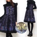 Secret Honey X Disney Crystal Season Villians Lace Up Corset Dress Free Size Black Size XS Photo 1