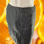 Apostrophe  Black Leather Skirt Size 6‎ Photo 0
